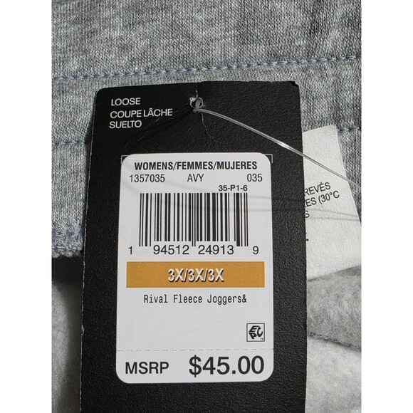 New Under Armour Rival Fleece Joggers Pants UA GRAY Women's Size 3X 1357035-035 - Picture 7 of 7